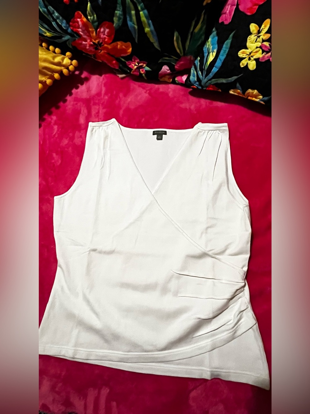 Ann Taylor 75% Silk Wrap-Style Sleeveless Sweater.